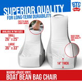 BTG Gear Marine-Grade Bean Buoy Chair for Boats | Waterproof Vinyl Deck Seat Bean Bag
