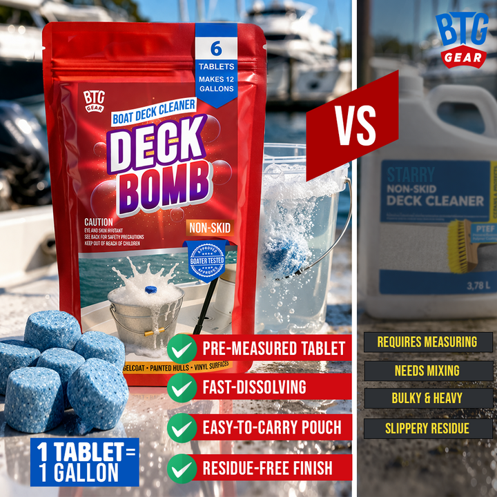 BTG Gear Boat Non-Skid Deck Cleaner &amp; Wash Tablets | Makes 6 Gallons