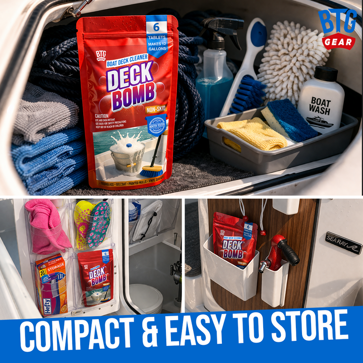 BTG Gear Boat Non-Skid Deck Cleaner &amp; Wash Tablets | Makes 6 Gallons