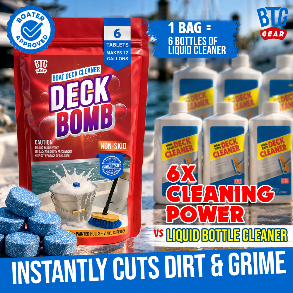 BTG Gear Boat Non-Skid Deck Cleaner &amp; Wash Tablets | Makes 6 Gallons