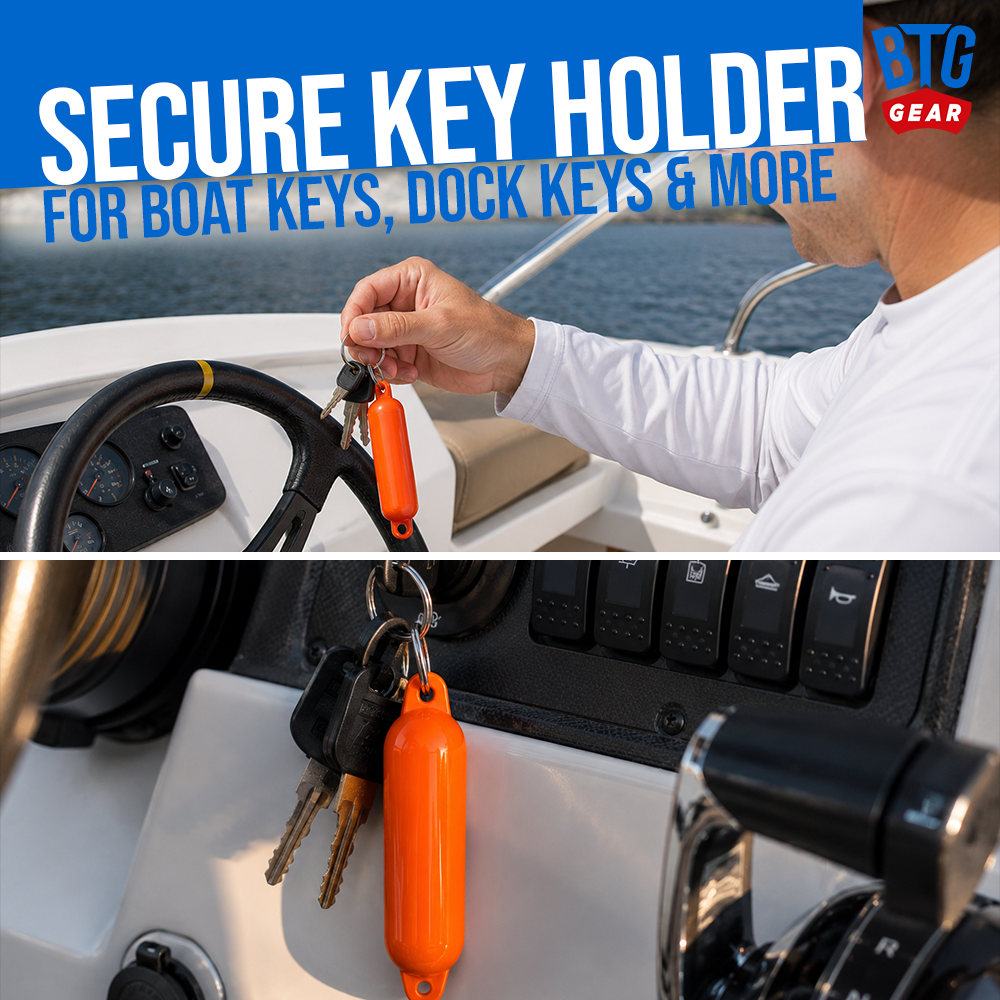 BTG Gear Floating Fender Keychain (Set of 2) with Key Rings