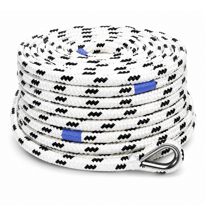 BTG Gear Nylon Boat Anchor Line w/Stainless Steel Thimble &amp; Depth Markers