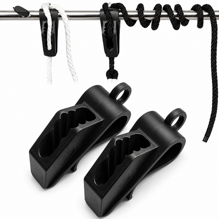 BTG Gear Set of 2 Boat Fender Holder/Adjuster/Hanger, Clips to Rail for Up to 7/16" Marine Bumper Lines
