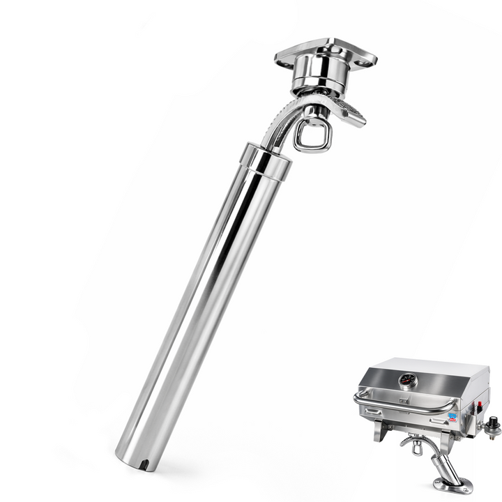 BTG Gear Rod Holder Mount for Boat BBQ for Magma &amp; Tailwaves Marine Grills | Stainless Steel