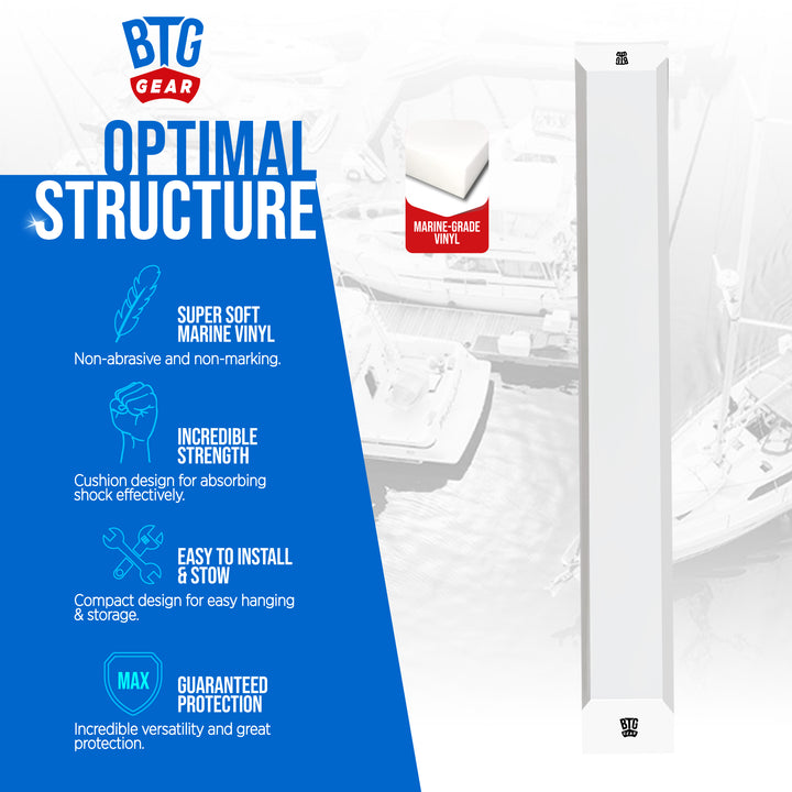 BTG GEAR 48" Heavy Duty Marine Dock Piling Fender Bumpers for Docking (Set of 2)