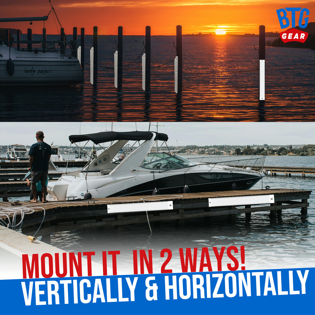 BTG GEAR 48" Heavy Duty Marine Dock Piling Fender Bumpers for Docking (Set of 2)