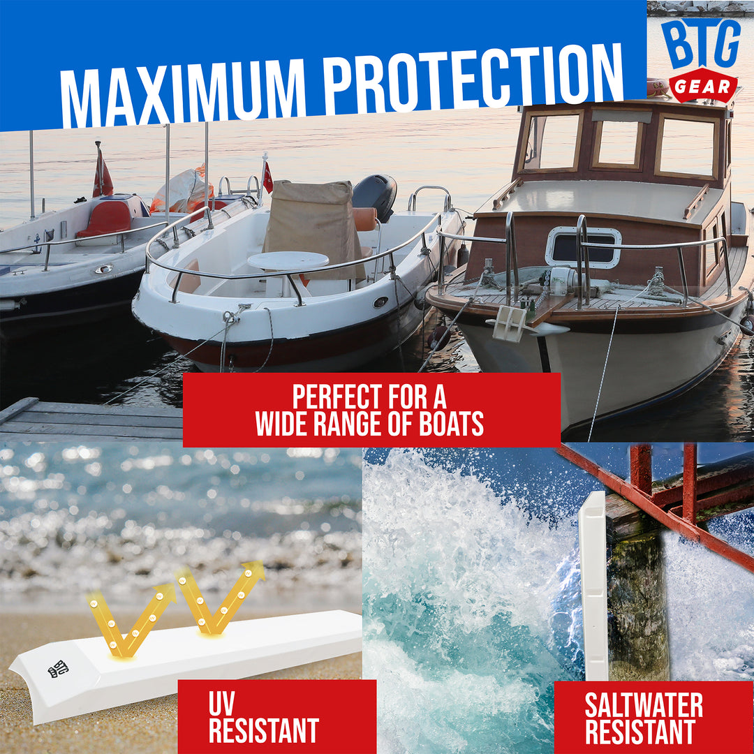 BTG GEAR 48" Heavy Duty Marine Dock Piling Fender Bumpers for Docking (Set of 2)