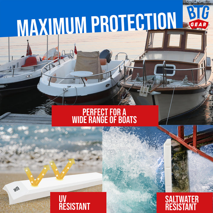 BTG GEAR 48" Heavy Duty Marine Dock Piling Fender Bumpers for Docking (Set of 2)