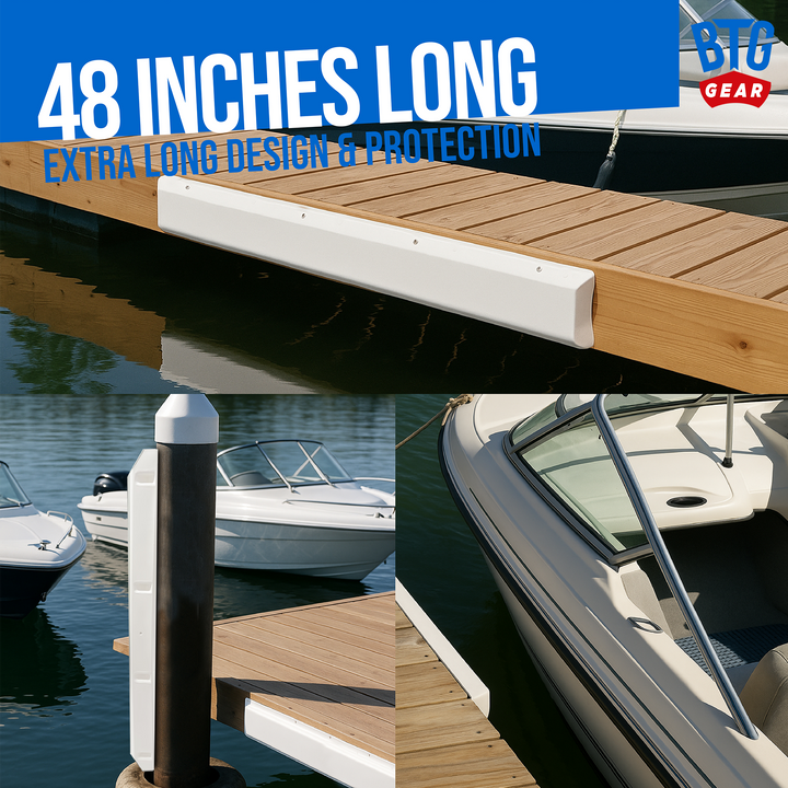BTG GEAR 48" Heavy Duty Marine Dock Piling Fender Bumpers for Docking (Set of 2)