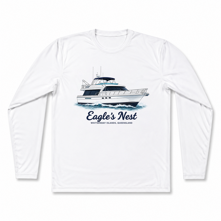 Boat Graphic Long Sleeve Tee - Personalized With Your Boat