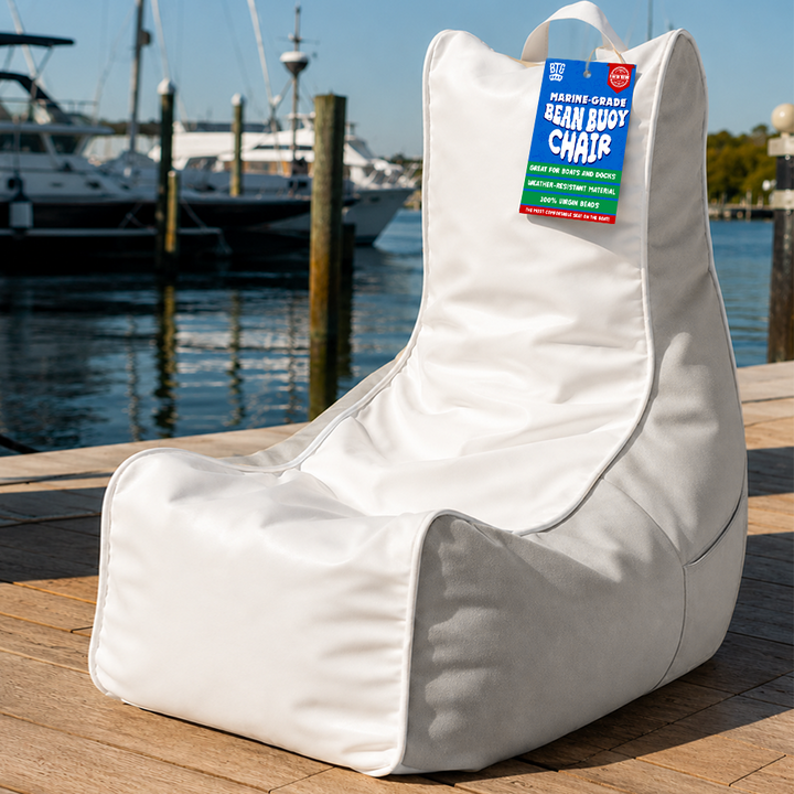 BTG Gear Marine-Grade Bean Buoy Chair for Boats | Waterproof Vinyl Deck Seat Bean Bag