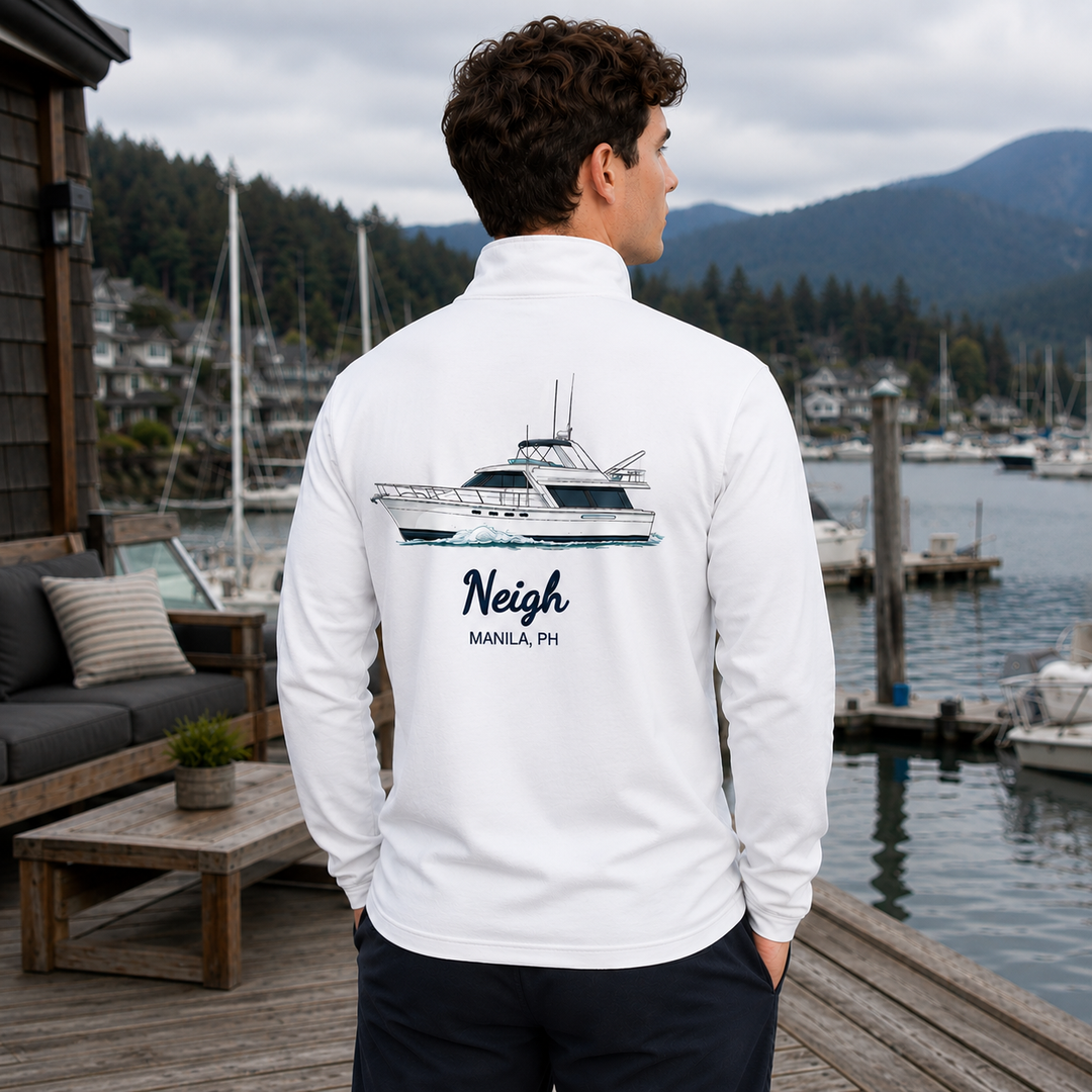 Quarter-Zip Pullover - Personalized With Your Boat