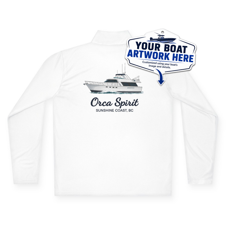 Quarter-Zip Pullover - Personalized With Your Boat