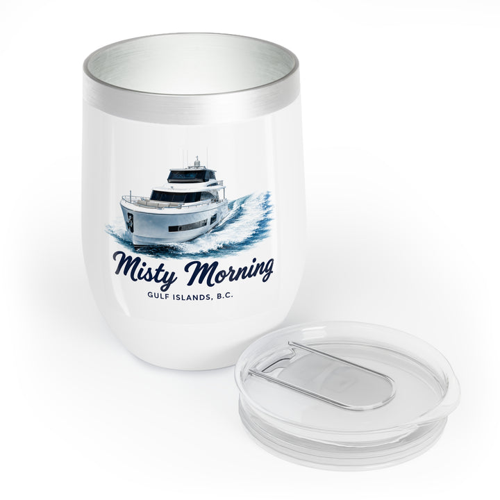 Chill Wine Tumbler, 12oz - Personalized With Your Boat