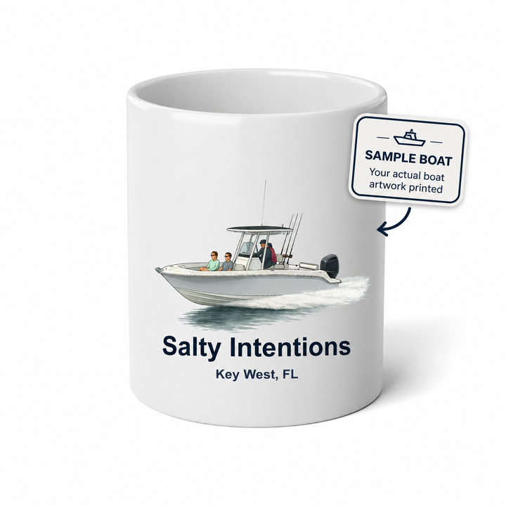 The Marina Mug, 20oz, Personalized With Your Boat