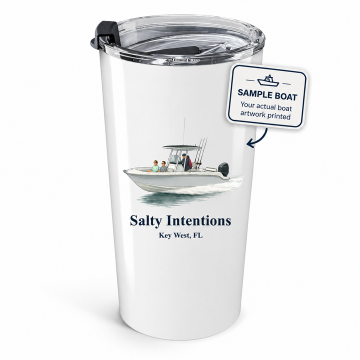 20oz Tumbler – Personalized With Your Boat