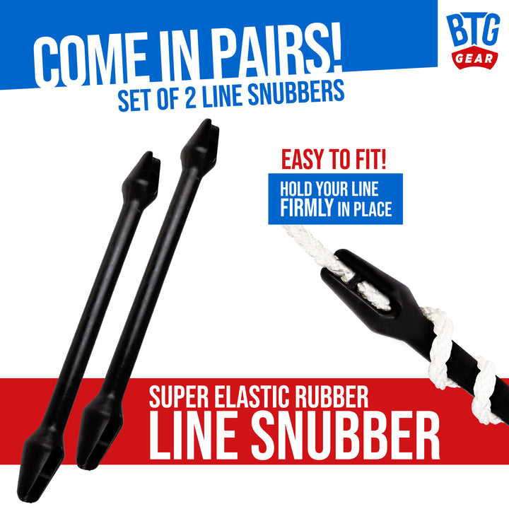 BTG Gear Pair/Set of 2 (Two) Heavy-Duty Boat Dock Line Rubber Snubbers/Shock Absorber, for 1/2"-3/4" (14-18mm) Marine-Grade Mooring Ropes, for 7/16"-5/8" (12-16mm) Marine-Grade Mooring Ropes
