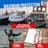 BTG Gear Insulated/Thermal Waterproof Fish Bag Cooler/Freezer in black, Extra Large 63"x27" wide, For Fishing/Boats with FREE fish gloves