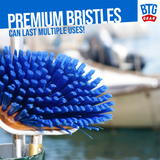 BTG Gear Medium Thickness Snap Button Boat Deck Brush for Cleaning Hull/Railings