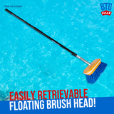 BTG Gear Medium Thickness Snap Button Boat Deck Brush for Cleaning Hull/Railings