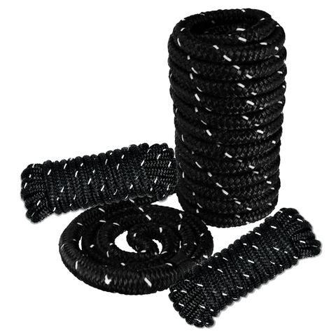 BTG Gear Heavy Duty Marine-Grade Double Braided Reflective Nylon Dock LINE KIT (Three Ropes) - Boats up to 36' in sizes 5/8", 1/2", 3/8"